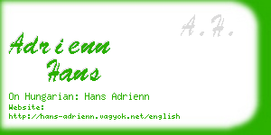 adrienn hans business card